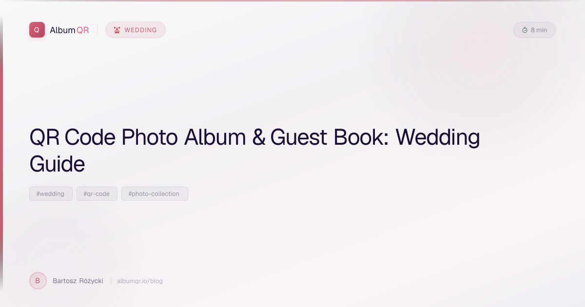 QR Code Photo Album & Guest Book: Wedding Guide | Album QR